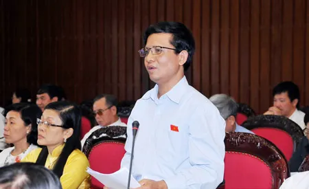 Đại biểu Đặng Đình Luyến (Khánh Hòa) phát biểu tại hội trường. Ảnh: Minh Điền